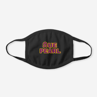 Que Pearl Black Cotton Face Mask
