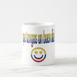 Que Tengas un Buen Día! Colombia Flag Colours Coffee Mug