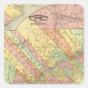 Quebec 2 square sticker