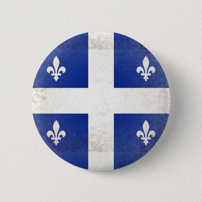 Quebec 6 Cm Round Badge (Front)