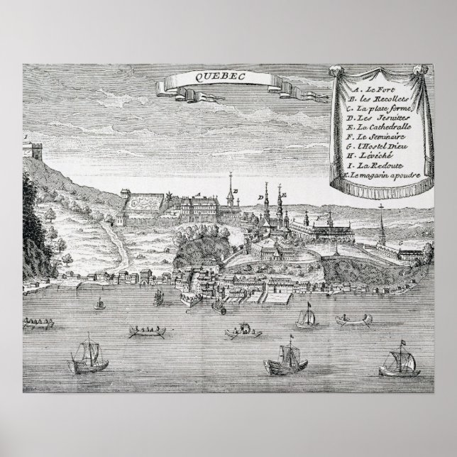 Quebec, after La Potherie Poster (Front)