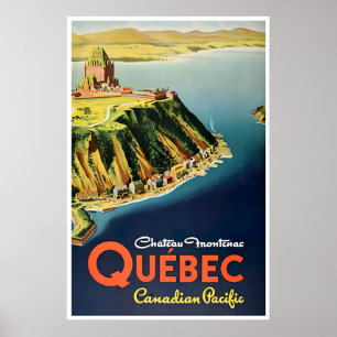 Quebec Art Canada Travel Poster Chateau Frontenac