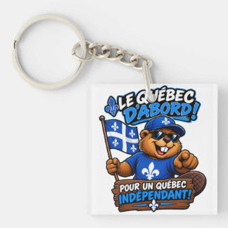 Quebec Beaver – Independent Quebec – Political Hum Key Ring