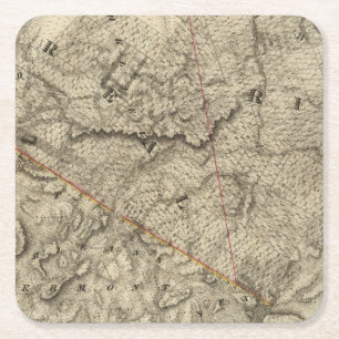 Quebec, Canada 3 Square Paper Coaster