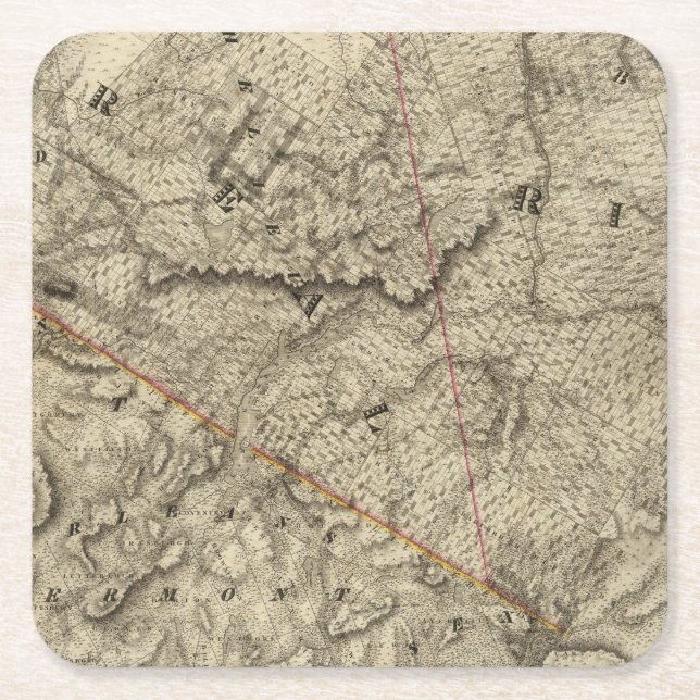 Quebec, Canada 3 Square Paper Coaster (Front)