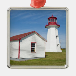 Quebec, Canada. Cap D'Espoir Lighthouse. Metal Ornament