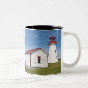 Quebec, Canada. Cap D'Espoir Lighthouse. Two-Tone Coffee Mug