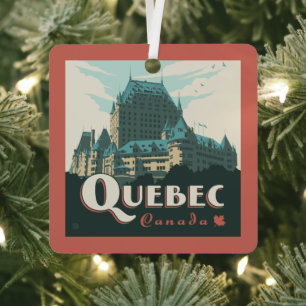 Quebec Canada   Château Frontenac Metal Tree Decoration