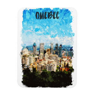 Quebec Canada Cityscape  Magnet
