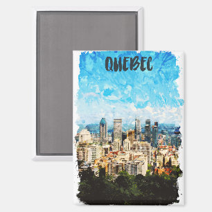 Quebec Canada Cityscape  Magnet