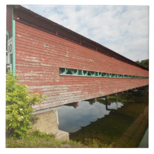 Quebec, Canada. Galipeault covered bridge in Ceramic Tile
