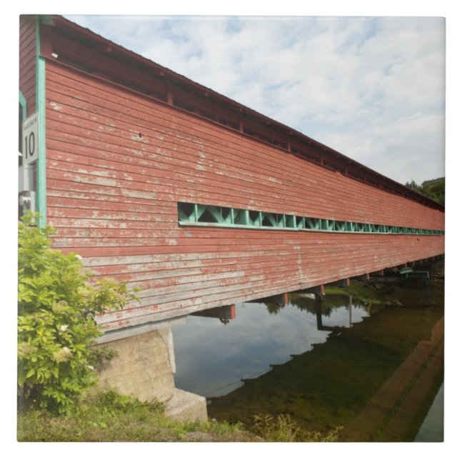 Quebec, Canada. Galipeault covered bridge in Ceramic Tile (Front)
