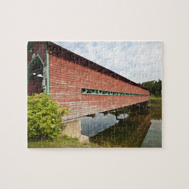 Quebec, Canada. Galipeault covered bridge in Jigsaw Puzzle (Horizontal)