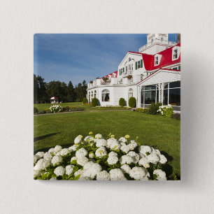 Quebec, Canada. Historic Hotel Tadoussac, 3 15 Cm Square Badge