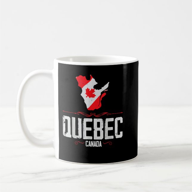 Quebec Canada Quebec Silhouette Souvenir from Queb Coffee Mug (Left)