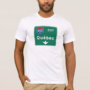 Quebec, Canada Road Sign T-Shirt