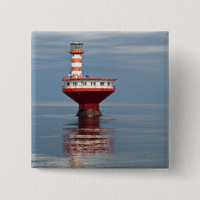 Quebec, Canada. Tadoussac. 15 Cm Square Badge (Front)