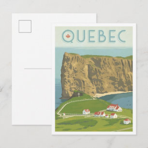 Quebec Canada Vintage Travel Postcard