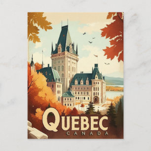 Quebec, Canada Vintage Travel Postcard