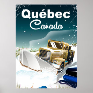 Quebec Canada vintage travel poster