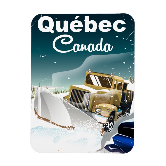 Québec Canada vintage travel poster Magnet (Vertical)