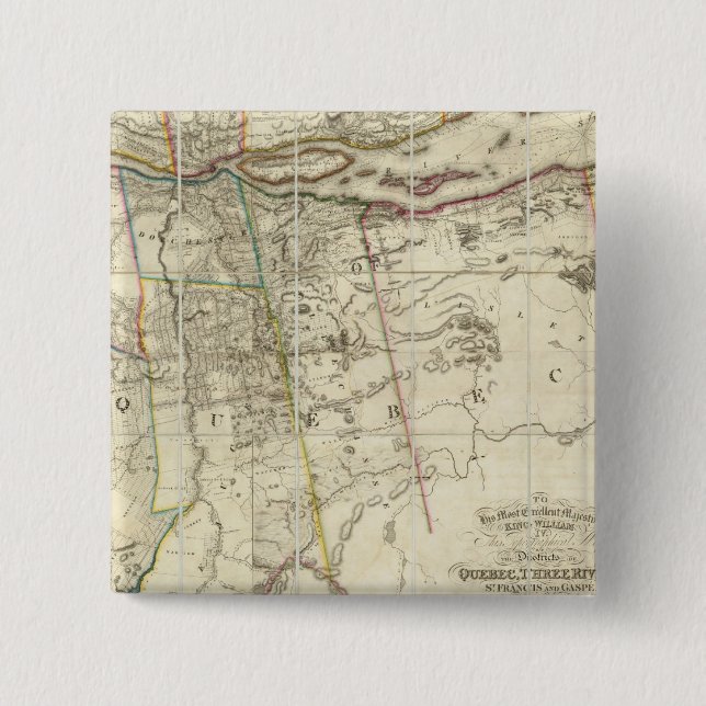 Quebec, Canafa 15 Cm Square Badge (Front)