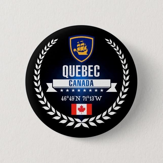 Quebec City 6 Cm Round Badge (Front)