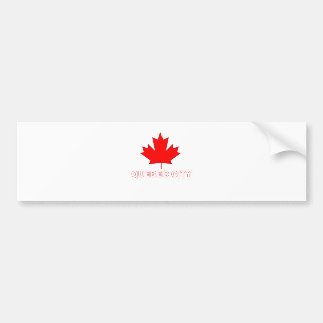 Quebec City Bumper Sticker (Front)