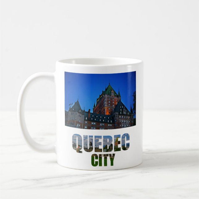 Quebec City Canada Chateau Frontenac Photo Coffee Mug (Left)
