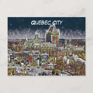  QUEBEC CITY CANADA COMIC POP ART POSTCARD