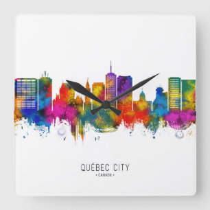 Quebec city Canada Skyline Square Wall Clock