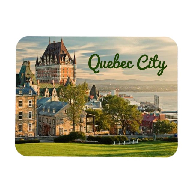 Quebec City Canada stylized Magnet (Horizontal)