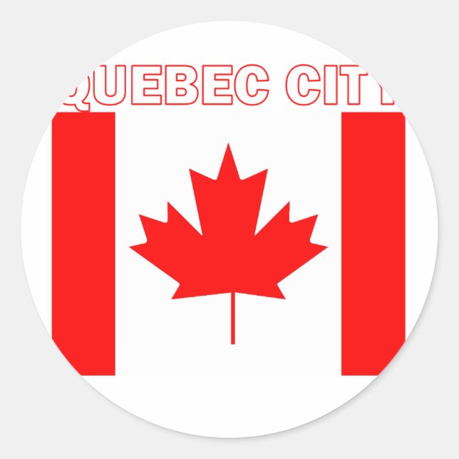 Quebec City Classic Round Sticker (Front)
