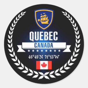 Quebec City Classic Round Sticker