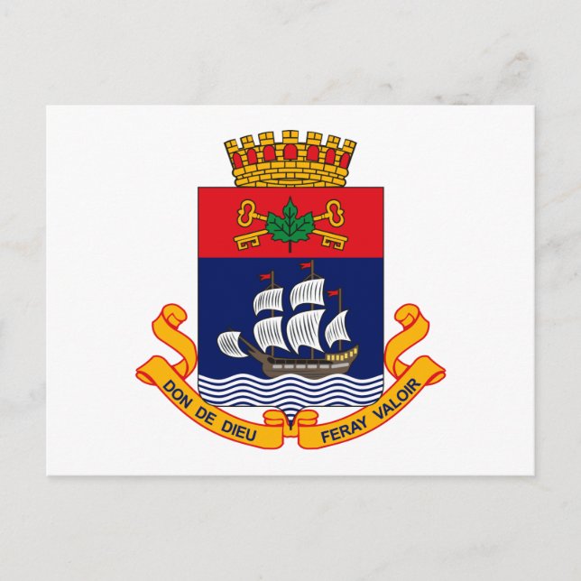 Quebec City Coat of Arms Postcard (Front)