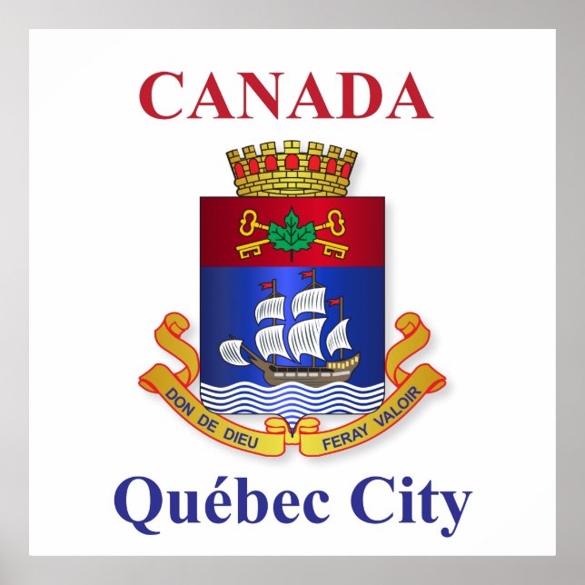 Québec City coat of arms Poster (Front)
