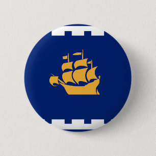 Quebec City flag 6 Cm Round Badge