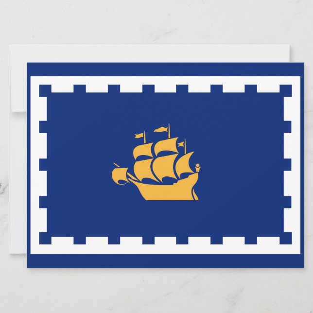 Quebec City Flag (Québec, Canada) Card (Front)
