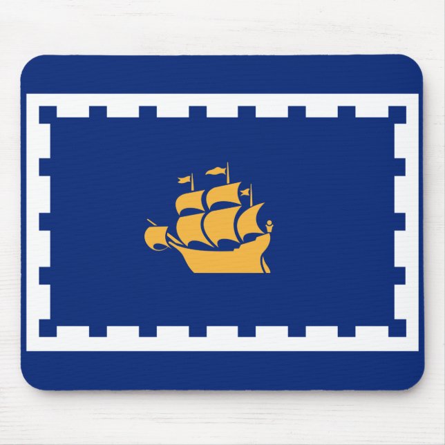 Quebec City Flag (Québec, Canada) Mouse Pad (Front)
