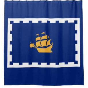 Quebec City Flag (Québec, Canada) Shower Curtain