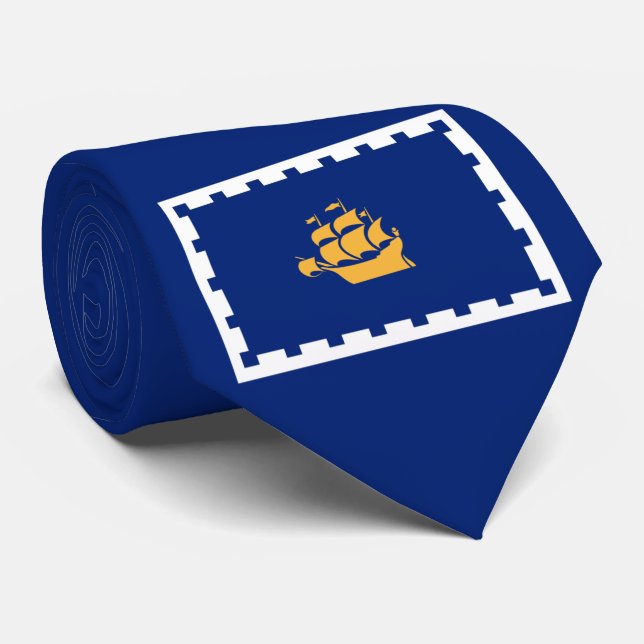 Quebec City Flag (Québec, Canada) Tie (Rolled)