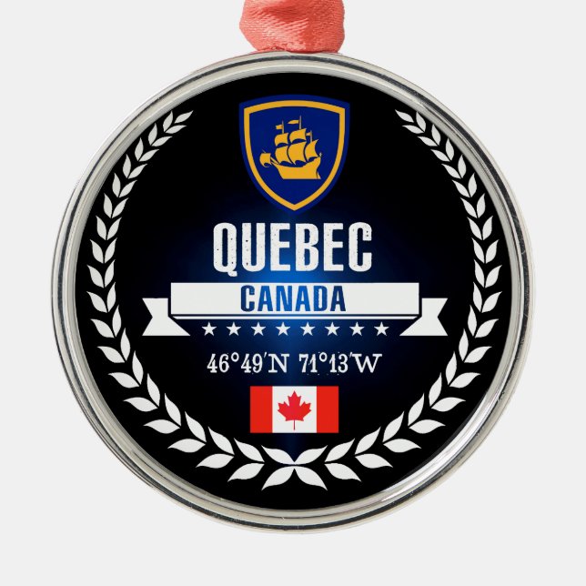 Quebec City Metal Ornament (Front)