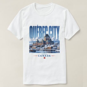 🏰 Quebec City Modern Skyline Style 🏰 T-Shirt