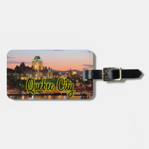 Quebec City night Luggage Tag