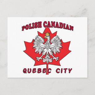Quebec City Polish Canadian Leaf Postcard