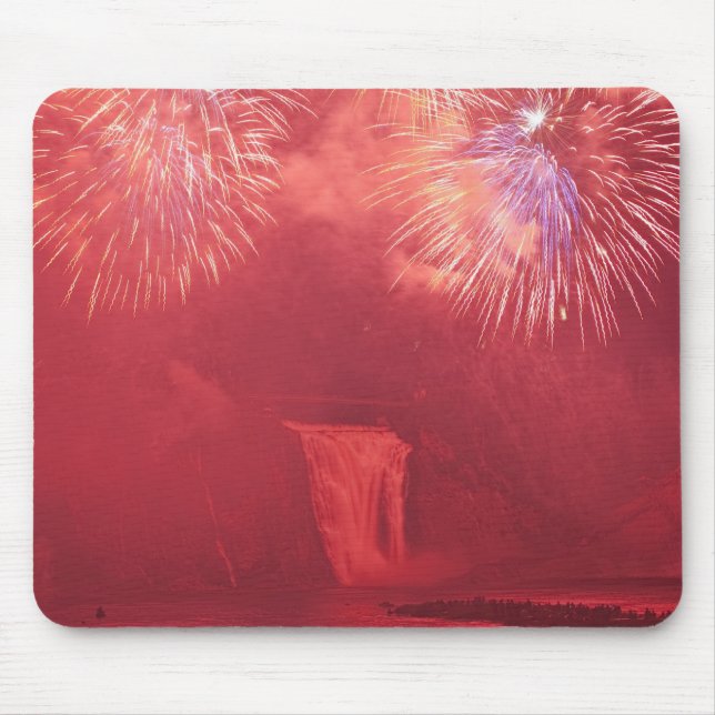 Quebec City, Quebec, Canada. Fireworks at Parc Mouse Pad (Front)
