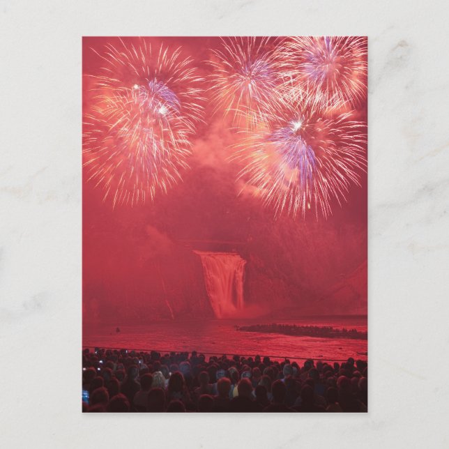 Quebec City, Quebec, Canada. Fireworks at Parc Postcard (Front)