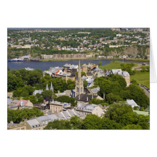 Quebec City, Quebec, Canada. Looking down on the