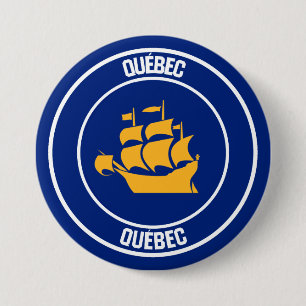 Quebec City  Round Emblem 7.5 Cm Round Badge
