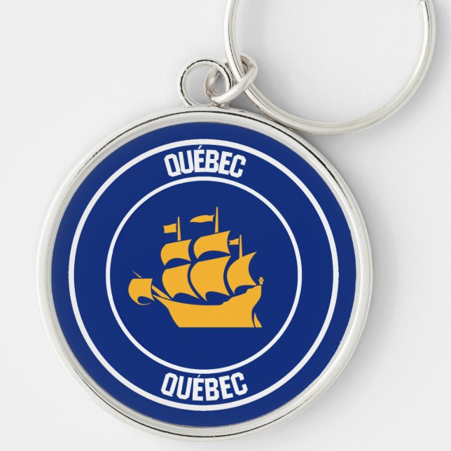 Quebec City  Round Emblem Key Ring (Front)